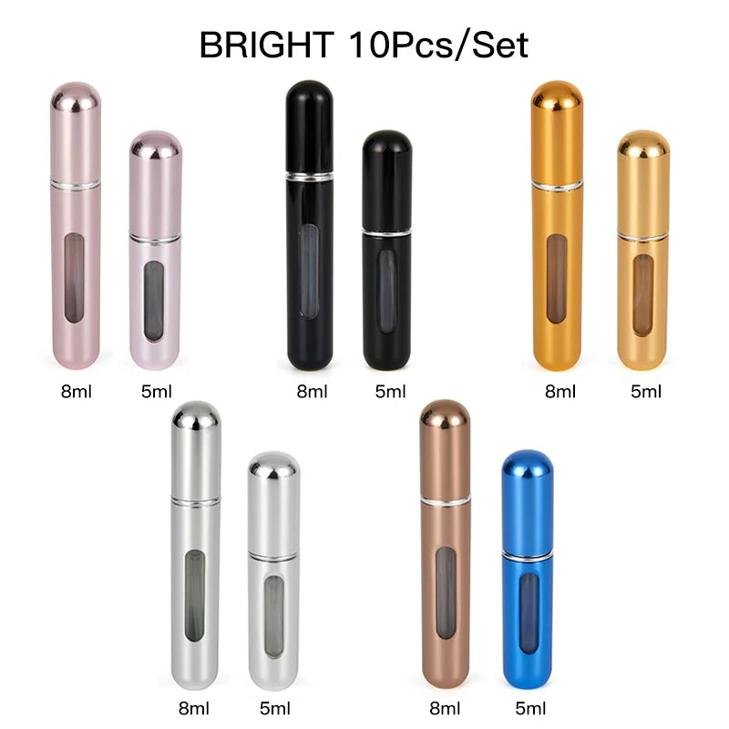 bright 10 piece perfume atomizer